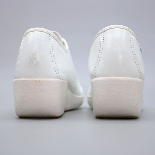 SAS Ladies 6.5 N Bounce White Leather Wedge Comfort Moc Toe Oxfords - USA - Picture 3 of 12