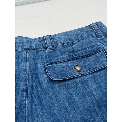 Pantalones cortos de mezclilla Treasure and Bond a medida, azules, talla 2 - Imagen 7 de 8