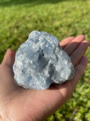 Jumbo Blue Calcite Rough Stones, 2.5'' - 7'' Massive Raw Calcite Orange Natural