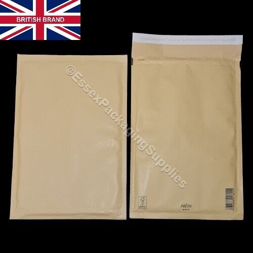 BUBBLE POSTAL BAGS PADDED GOLD MAILERS BRANDED SMALL LARGE MAILERS