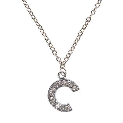 Collar Letra Inicial Color Plata Colgante Cristal Alfabeto Personalizado A-Z - Imagen 13 de 56