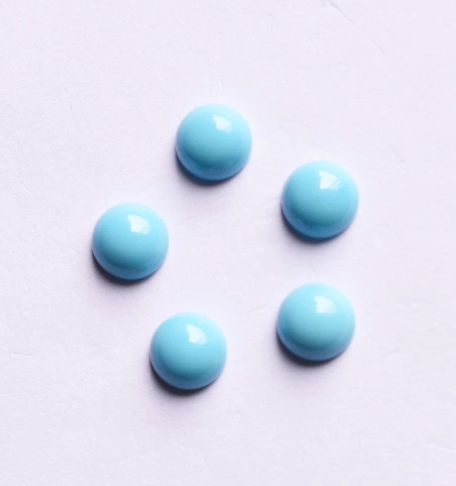 Piedra preciosa suelta calibrada redonda turquesa azul natural tamaños de 3 mm a 12 mm Foto 2 de 4