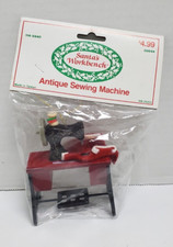 VTG Santas Workbench Antique Sewing Machine Christmas Ornament Made Taiwan NOS