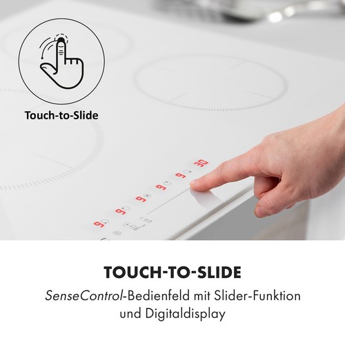 Płyta indukcyjna 90 cm 5 płyt ceramika szklana do zabudowy płyta indukcyjna biała - Zdjęcie 5 z 11