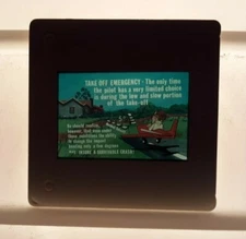 1980's US AIR FORCE Training 35mm Picture Slide TAKE OFF EMERGENCY