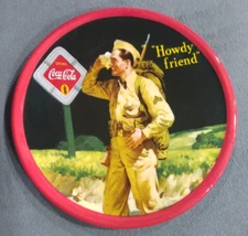 Drink Coca Cola “Howdy Friends” WWll Soldier Plate 6” EUC