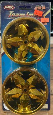 IMEX No. 7086 Ninja Gold Chrome Rims Fits T/E-Maxx, Savage, TNX