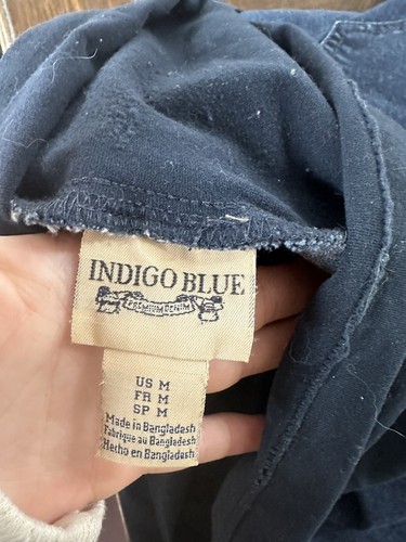 Indigo Blue Maternity Jeans MEDIUM Boot Cut Belly Band Stretch Dark Wash - Picture 5 of 5