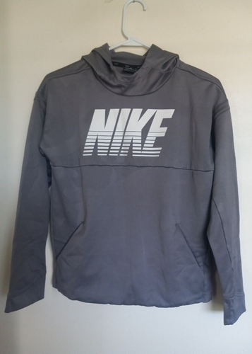 Nike Dri-Fit Youth Size XL Gray Pullover Hoodie