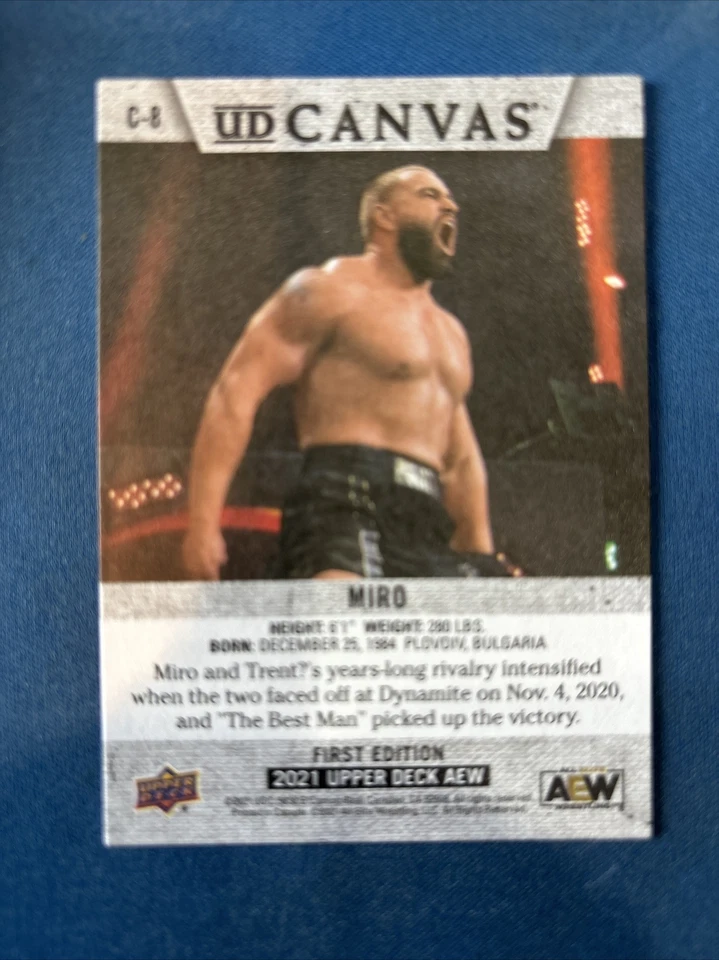 Miro 2021 AEW Upper Deck Canvas C-8 1st Edition - Image 2 of 2