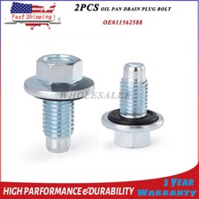 2pcs M12x1.75 Oil Pan Drain Plug Bolt For Chevrolet Gmc Pontiac Hummer 11562588