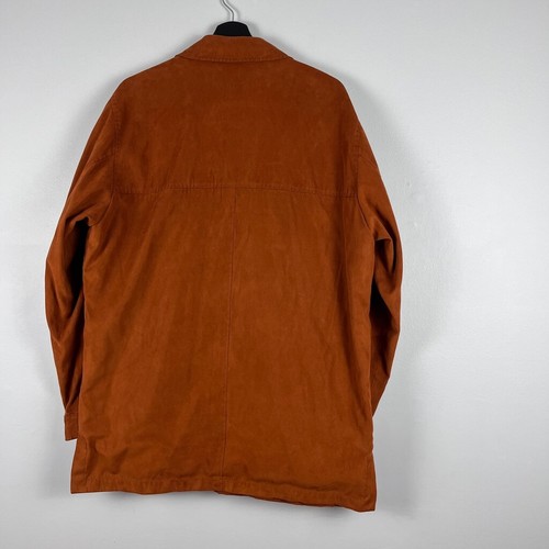 VTG Bugatti lightweight casual button up jacket made in Germany rust size 40R - Picture 2 of 13