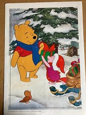 Disney Store Christmas 1999 Exclusive Limited Lithograph - Winnie The Pooh