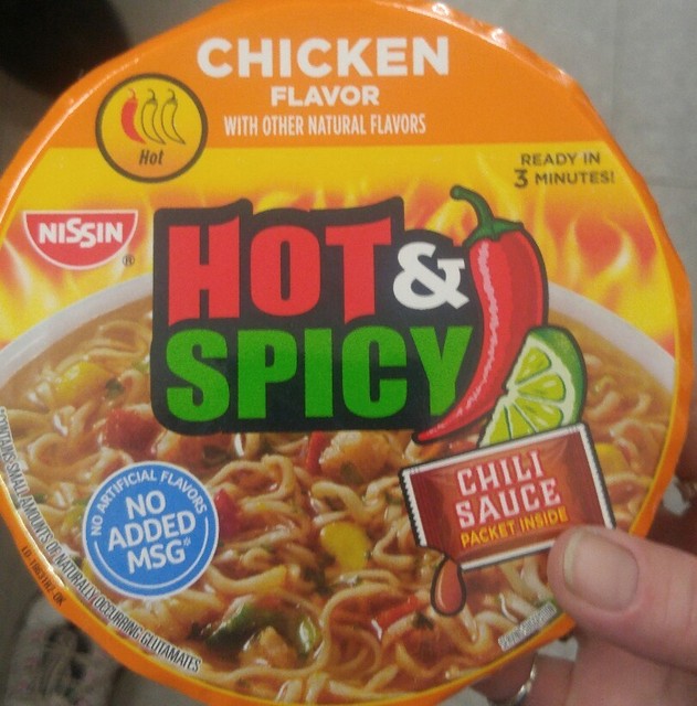 Nissin Cup Hot & Spicy Chicken Flavor Noodles ~ 3.27 oz. ~ (3-PACK) | eBay
