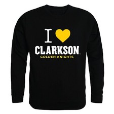 Clarkson University Golden Knights I Love Crewneck Sweatshirt Sweater