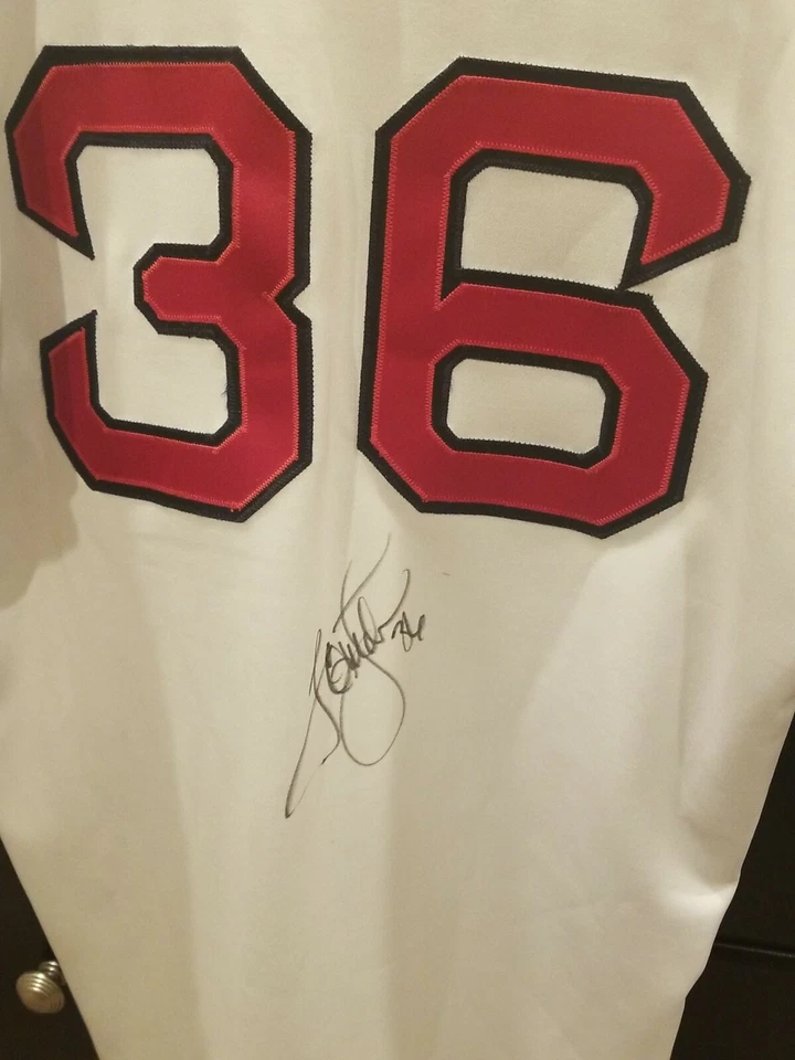 tom gordon team issued jersey autographed boston red sox signed real authentic - Imagem 4 de 4