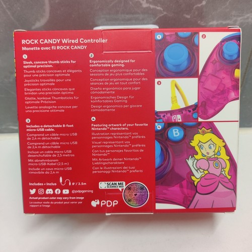 Controlador de interruptor con cable PDP Rock Candy con licencia oficial - Princess Peach - Imagen 6 de 9