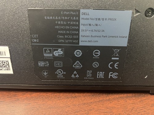 Dell PR02X E-Port Plus II Laptop Dockingstation - Schwarz - nicht getestet - Bild 4 von 4
