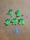 1990's GREEN ALIEN GUMBALL FIGURES  - 5 Different
