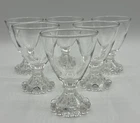 Set of 6 Vintage Anchor Hocking Boopie Berwick Clear Water Glasses Wire Rack