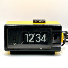 SEIKO DP690J Giallo Flip Clock Vintage Giappone Non Funzionante Progetto Riparazione
