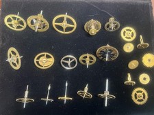 Clock Wheel Gear Movement Pendulum Table Lot 23 Pieces