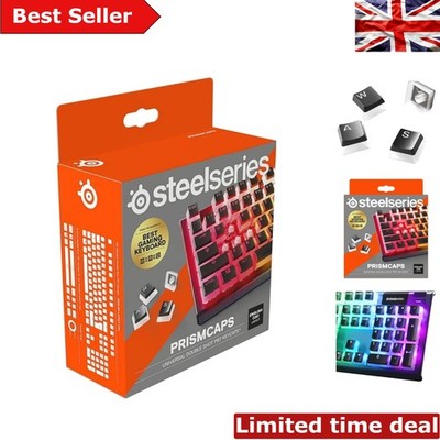 PrismCaps robuste PBT Double Shot Tastenkappen - stilvolles UK-Layout mit RGB-Beleuchtung