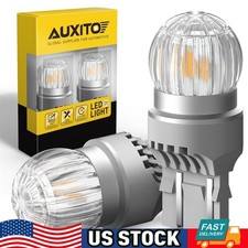 2pc Auxito Yellow 7443 7440 Led Drl Turn Signal Parking Light Corner Bulbs Amber