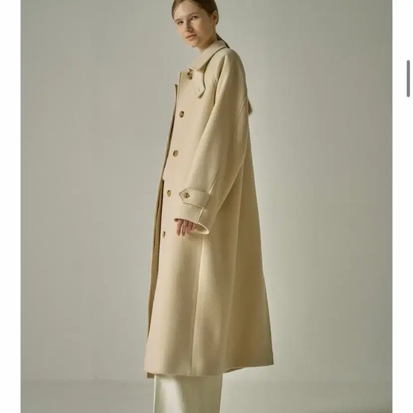 Facade Pattern Balmacan Coat - Small, Ivory, Pre-… - image 1