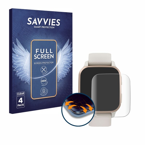 4X Displayschutz Full-Screen FüR Garmin Venu Sq 2 Music-image