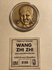 Wang Zhi Zhi Dallas Mavericks Solid Bronze Medallion Serial # 0194 Highland Mint