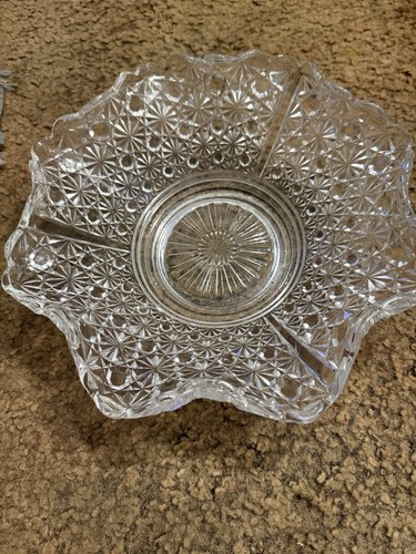 Vintage Fenton Clear Crystal Bowl 10 Inch