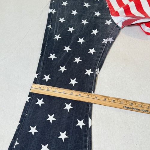 Fashion Denim Women's Flag Print Stars Stripes Jeans Size 14 - Picture 12 of 12