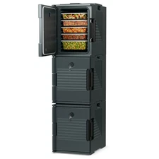 3 Pack End Loading Insulated Food Pan Carrier Hot & Cold 6 Pan Capacity w/Handle