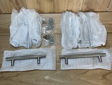 Drawer pulles or cabinet door handles With Hardware 6 - 7 10 Bar silver Brushed
