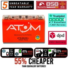 Atom AT7B-BS Gel Motorcycle Battery for Ducati Panigale 1199 S 13-14
