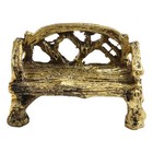 Miniature Brown Resin Bench for Fairy Garden and Bonsai Design Props 5cm