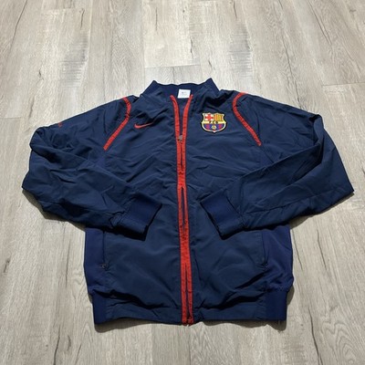 Vintage NIKE FC BARCELONA 1999 2000 Soccer Jacket Mens Small S FCB Full ZIP￼