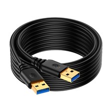 6Ft USB3.0 Male to Male USB A Data Transfer Changing Cable for Hard Drive Laptop