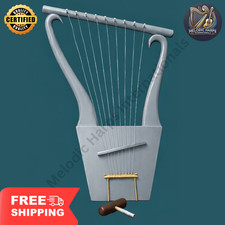 10 String King David Lyre Harp  Handcrafted with Solid Rosewood with Bag  Key