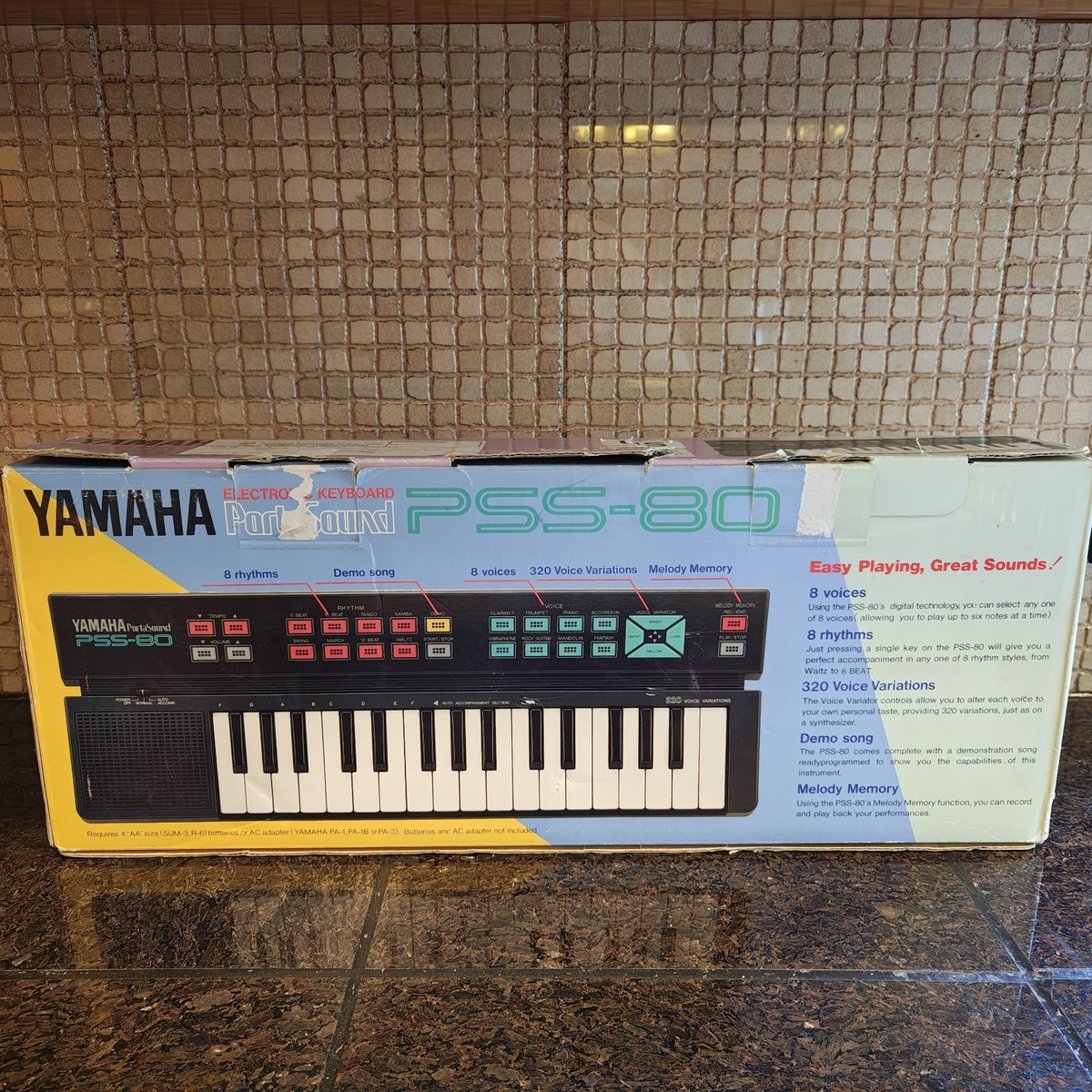 YAMAHA PSSー80 ポータサウンド　キーボード　電子ピアノ Br1 Yamaha PortaSound Pss-80 32 Mini Key Keyboard Digital