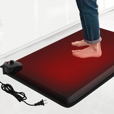 Heated Anti-Fatigue Floor Mat Under Desk - Heated Standing Mat Cushioned with...