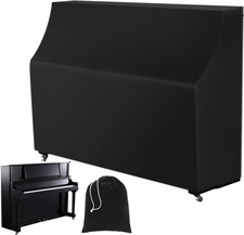 Upright Piano Dust Cover Velvet Stretch Keyboard Protector Elastic Fit Accessory