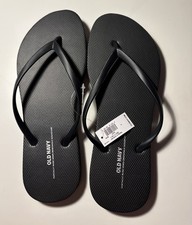 Old Navy Size 7 Women s Flip Flops Sandals BLACK NWT Partially Plant Based