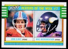 John Elway / Mike Merriweather, 1990 Topps, #G, , Players of the Week #7