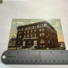 YMCA building Flint Michigan Lithograph Postcard