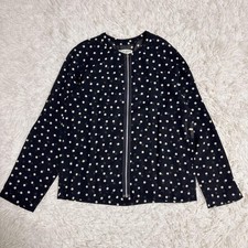 USED MINT CONDITION COMME DES GARCONS POLKA DOT JACKET, NAVY, PATTERN GOOD