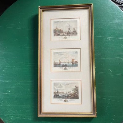15.5'' French Maritime Le Port de - Bayonne Boulogne Valery Sur Sonne 3 Prints
