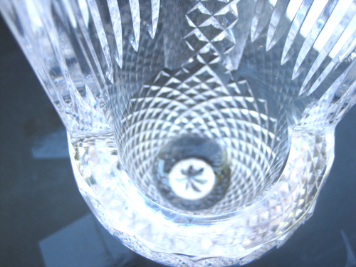 Waterford Diamond Cross Cut Crystal Holy Water Fonts Wall Pocket 8 1/2” EUC - Picture 7 of 8