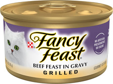 Purina  Grilled Wet Cat  Beef Feast in Wet Cat  Gravy - (Pack of 24) 3 Oz. Cans